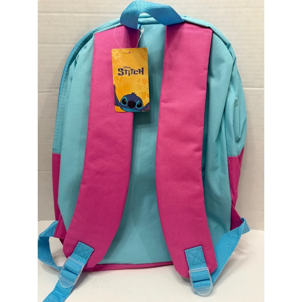 Disney Lilo & Stitch Angel Blue Pink Tropical Backpack Fast Forward 384080 NEW
